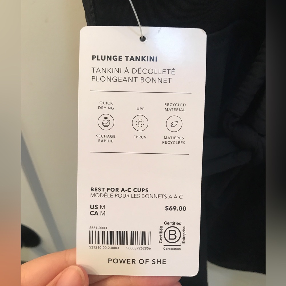 Athleta Black Plunge Tankini Top - Picture 6 of 6